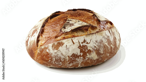 Homemade Sourdough Bread Wide Angle Center
