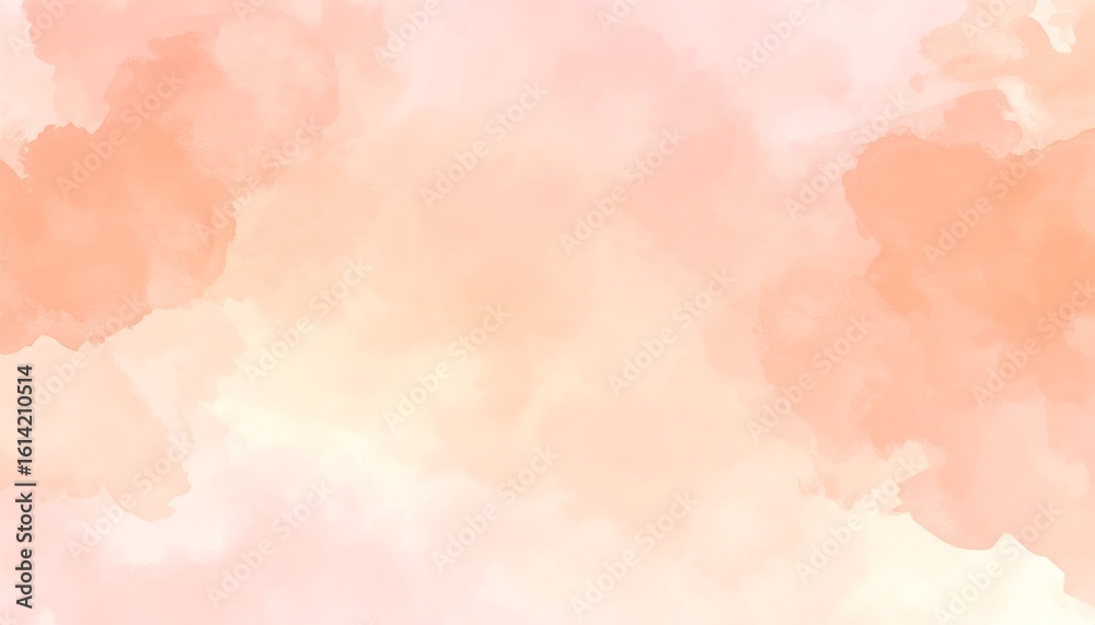 Obraz premium Soft Coral Watercolor Gradient. Abstract watercolor background