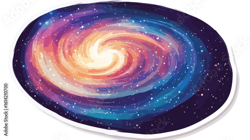 Spiral Galaxy Space Sticker Aesthetic
