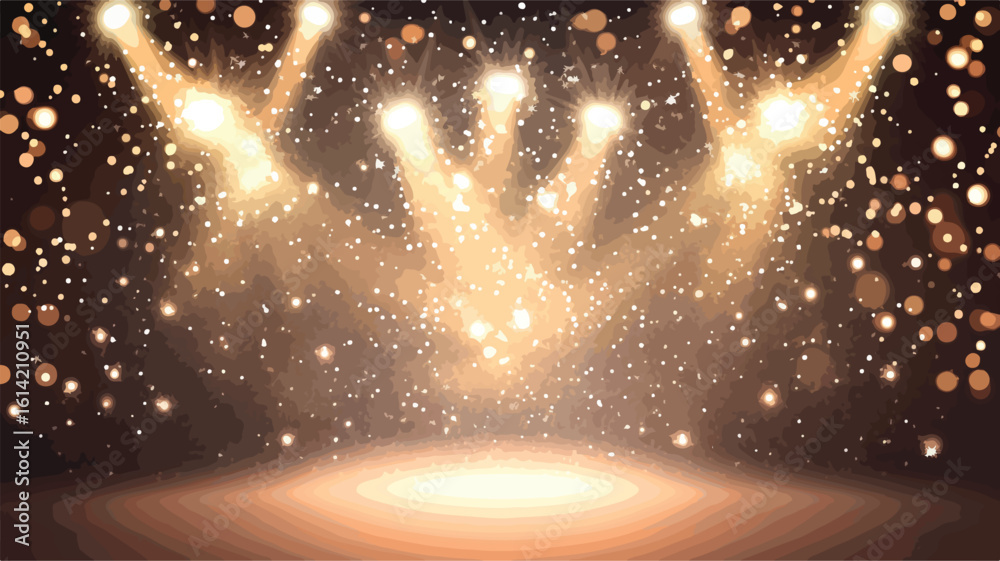 Sparkling Particle Spotlights Wide Angle Illumination