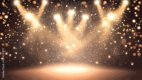 Sparkling Particle Spotlights Wide Angle Illumination