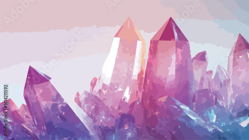 Mesmerizing Quartz Crystal Mineral Background