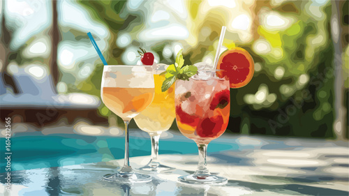Summer Cocktail Element Set for Designers
