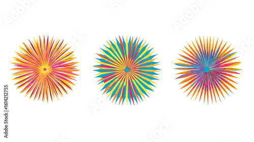 Sunburst Vector Set for Design Projects