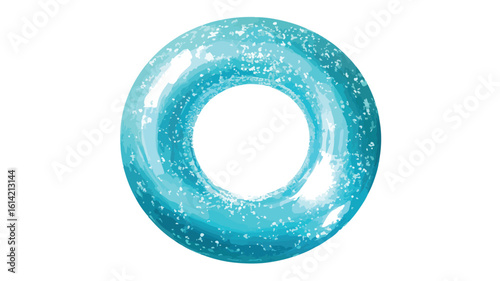 Turquoise Water Swimming Ring Confectionery Scene