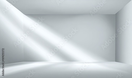 Wallpaper Mural Sunlit Empty Room Interior, Minimalist Design,  Background Light Rays, Product Display Torontodigital.ca