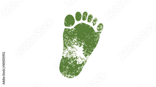 Baby Footprint on White Background