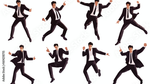 Businessman in Various Action Poses