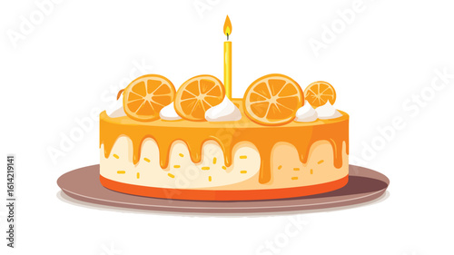 Citrus Cake with Sliced Orange Top