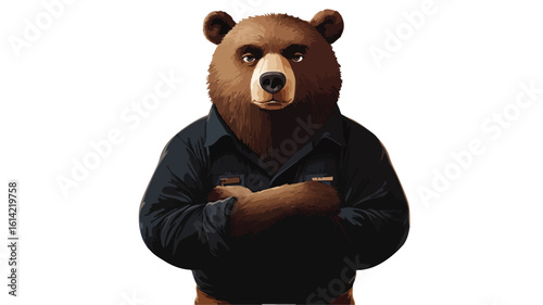 Bear Characters in Varied Actions Vector Set