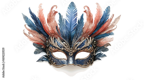 Elegant Venetian Carnival Party Mask Glitter