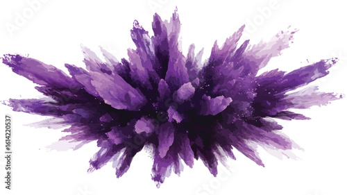 Vibrant Purple Powder Explosion Centered