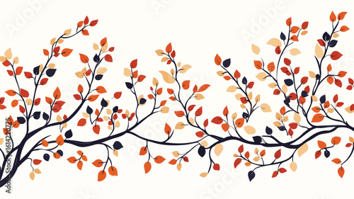 Elegant Vine Border Pattern Drawing Background