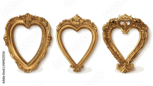 Vintage Heart Picture Frame Set