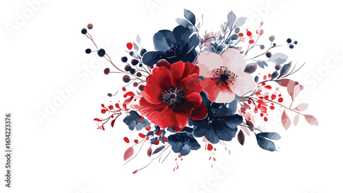 Watercolor Floral Bouquet Illustration