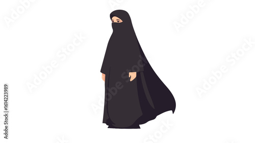 Islamic Woman in Niqab Protests Taliban