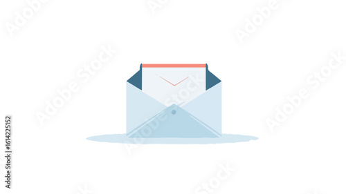 Wide Angle White Envelope Mailbox