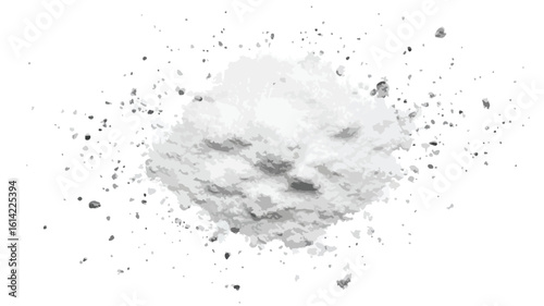 Circular white powder frame transparent design