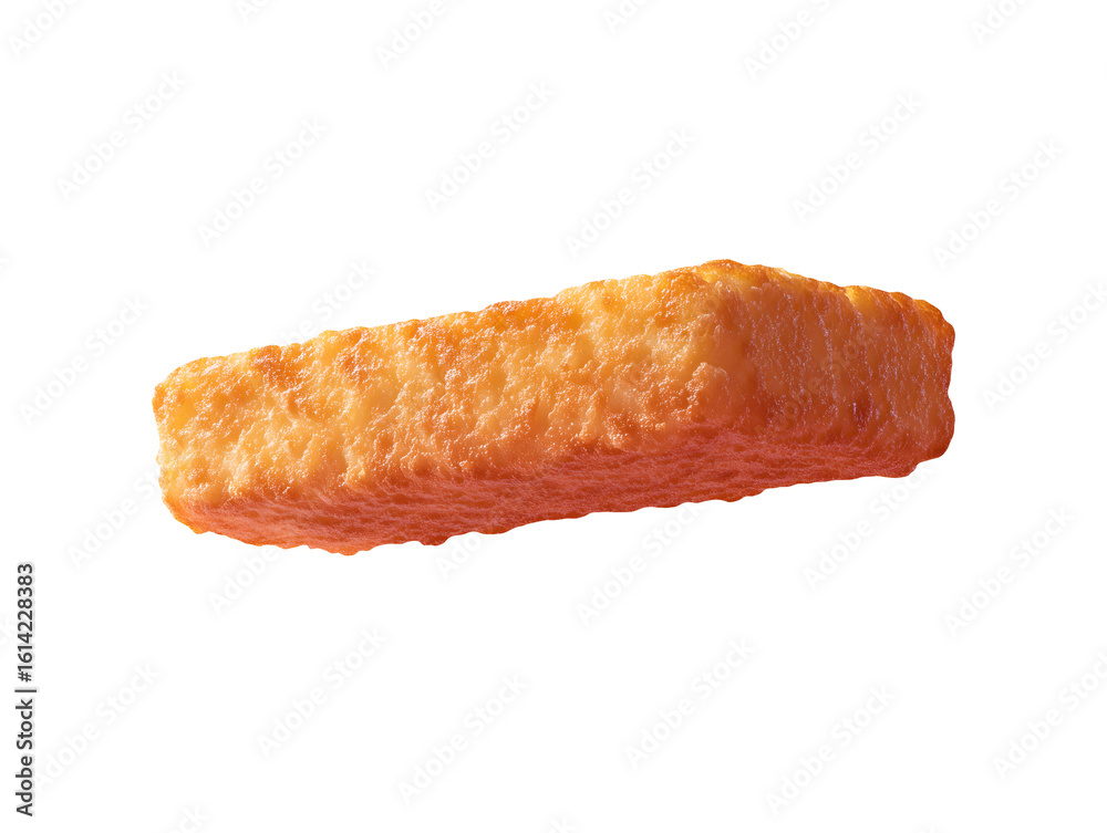 A Single Crispy Golden Brown Fried Food Stick Elongated Shape Isolated On A Transparent Background A Single Crispy Golden Brown Fried Food Stick Elongated Shape Isolated On A Transparent Background