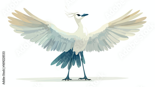 Elegant Angel Wings on White Background