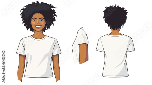 Smiling woman in centered portrait