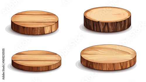 Wooden Podium Element Set Wide Angle