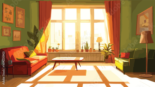 Modern Office Design with Wide Window View