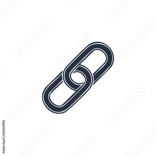 Linked rings illustration showing partnership association or connected network links, connection chain sign, web concept