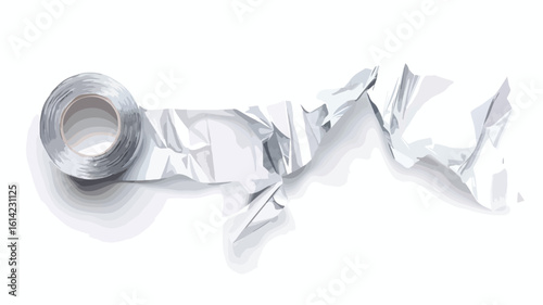 Wrinkled Clear Tape on Transparent Background