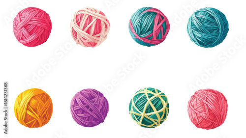 Yarn Ball Cut-Out Element Set