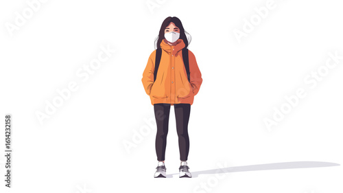 Professional Woman Face Mask Mockup Photography