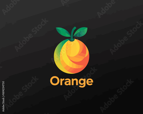 This stunning logo features a bright orange fruit design, highlighting freshness and vitality, making it ideal for brands in the food and beverage industry focused on healthy products.