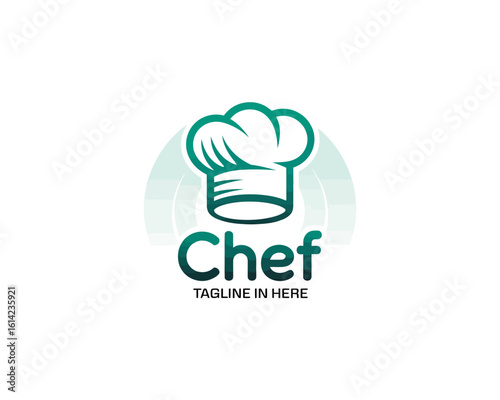 Featuring a chef's hat, this logo design captures the essence of cooking, making it ideal for restaurants, culinary schools, or food-related businesses seeking a professional image.