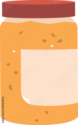 Bottle with sweet honey vector illustration