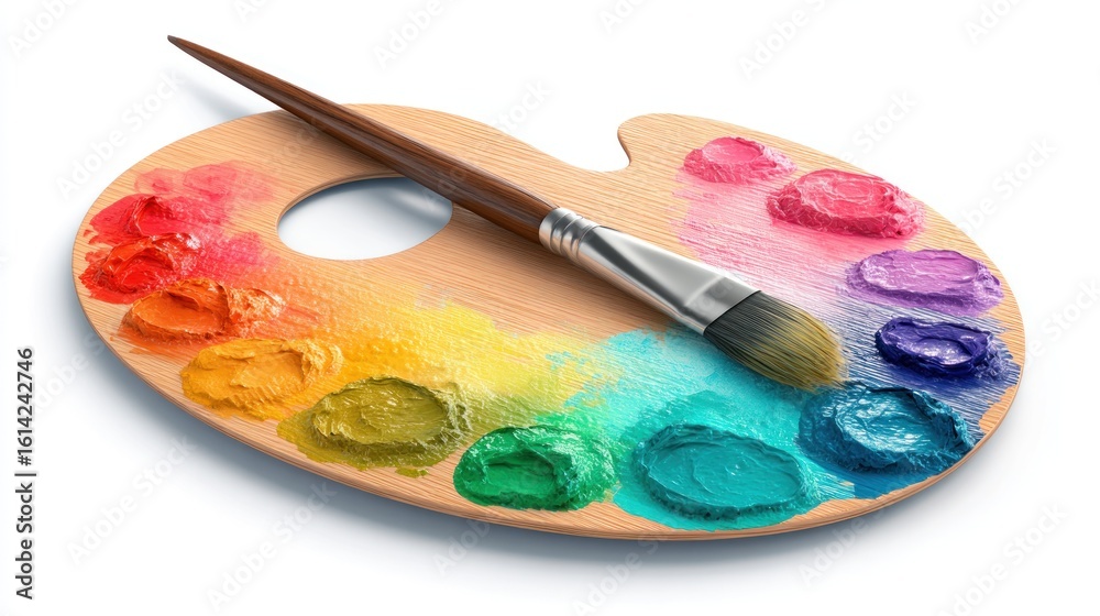 Colorful paint palette Colorful paint palette