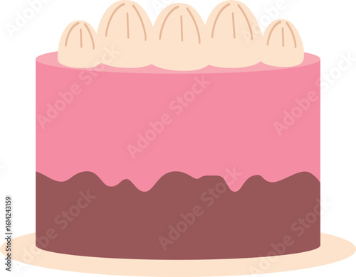 Sweet cake dessert vector illustration