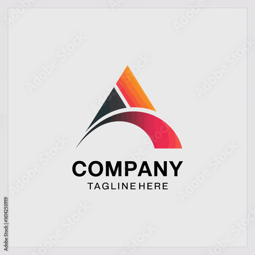 A modern logo design utilizing sleek geometric elements, tailored for companies seeking an artistic representation of innovation and professionalism in their branding.