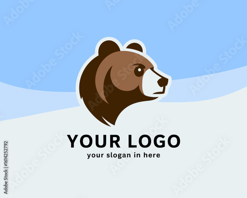 This creative and captivating bear logo portrays strength and determination, making it perfect for businesses that wish to embody these attributes in their branding efforts.