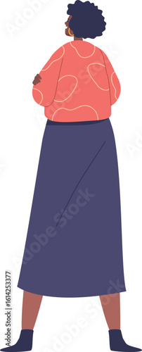 Woman looking with amazement vector illustration