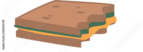 Sandwich with cheese vector illustration