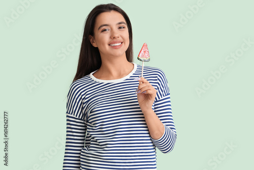 Beautiful happy young woman...