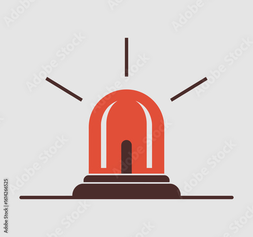 A bright red alert light sits atop a platform, symbolizing urgent situations and the need for immediate attention and response, often associated with safety and urgency.