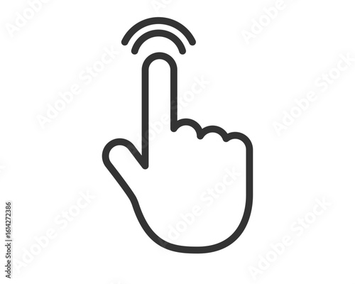 タップアイコン　指先操作　タッチジェスチャー | ベクター素材 シンプル 編集可能  SVG