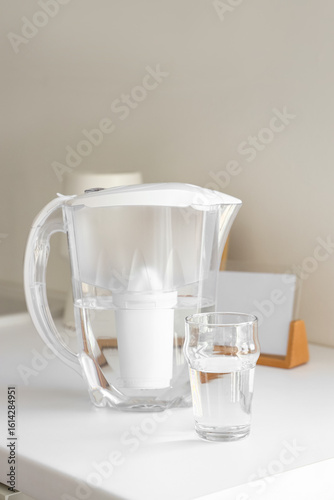 Water filter pitcher and gl...