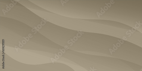 Minimalist abstract background with smooth beige and brown gradient waves. Neutral earth tones and soft flowing lines create a sophisticated and elegant visual style. Ideal for branding
