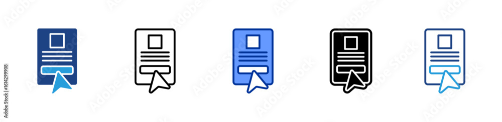 Fototapeta premium Submission icon sheet multiple style collection