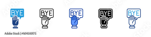 Farewell icon sheet multiple style collection