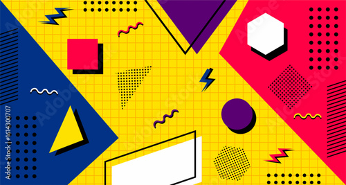 Vector flat nostalgic 90s background