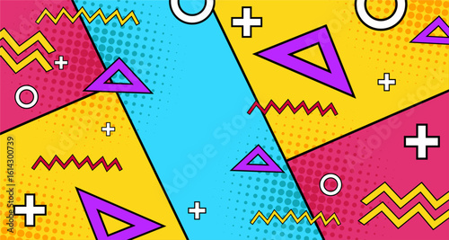 Flat nostalgic 90's style background