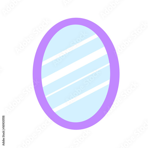 Cute beauty mirror vector illustration 